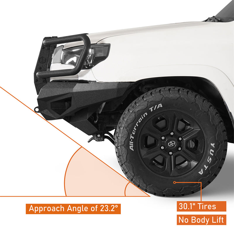 Load image into Gallery viewer, Hooke Road Front Bumper w/ Grille Guard for 2014-2024 Toyota 4Runner b9823s 7