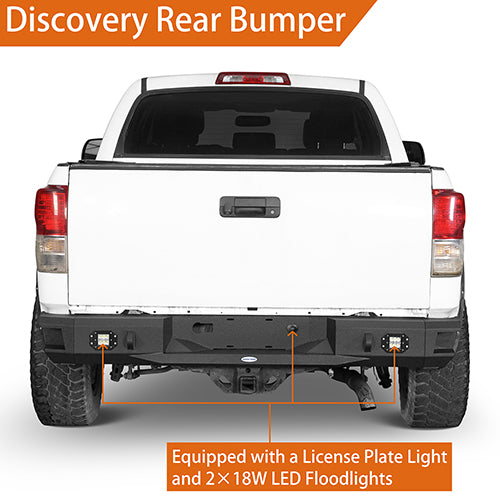 HookeRoad Front Bumper w/Hoop & Rear Bumper for 2007-2013 Toyota Tundra HookeRoad HE.5200+5201 14