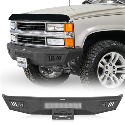 Hooke Road Front Bumper with LED Spotlights for 1988-1998 Chevy C/K 1500 2500 3500 b9082 1