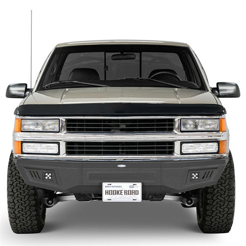 Hooke Road Front Bumper with LED Spotlights for 1988-1998 Chevy C/K 1500 2500 3500 b9082 2