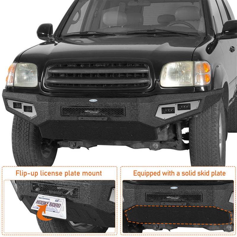 Load image into Gallery viewer, Hooke Road Front Bumper with Skid Plate for 2001-2004 Toyota Sequoia b4804s 8
