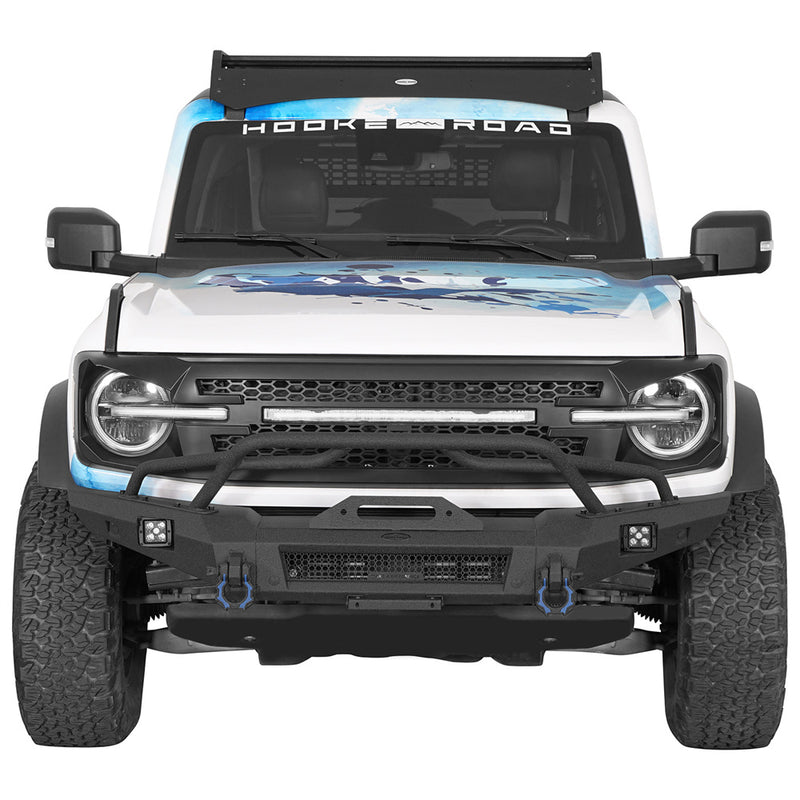 Load image into Gallery viewer, Hooke Road Front Bumper with Tube Bar for 2021-2026 Ford Bronco b8942 2