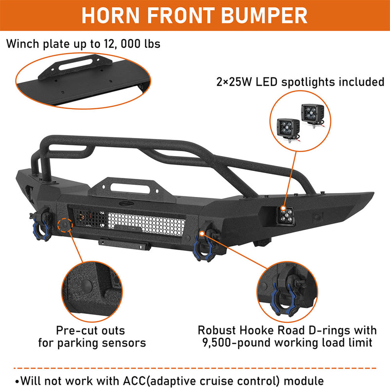 Load image into Gallery viewer, Hooke Road Front Bumper with Tube Bar for 2021-2026 Ford Bronco b8942 8