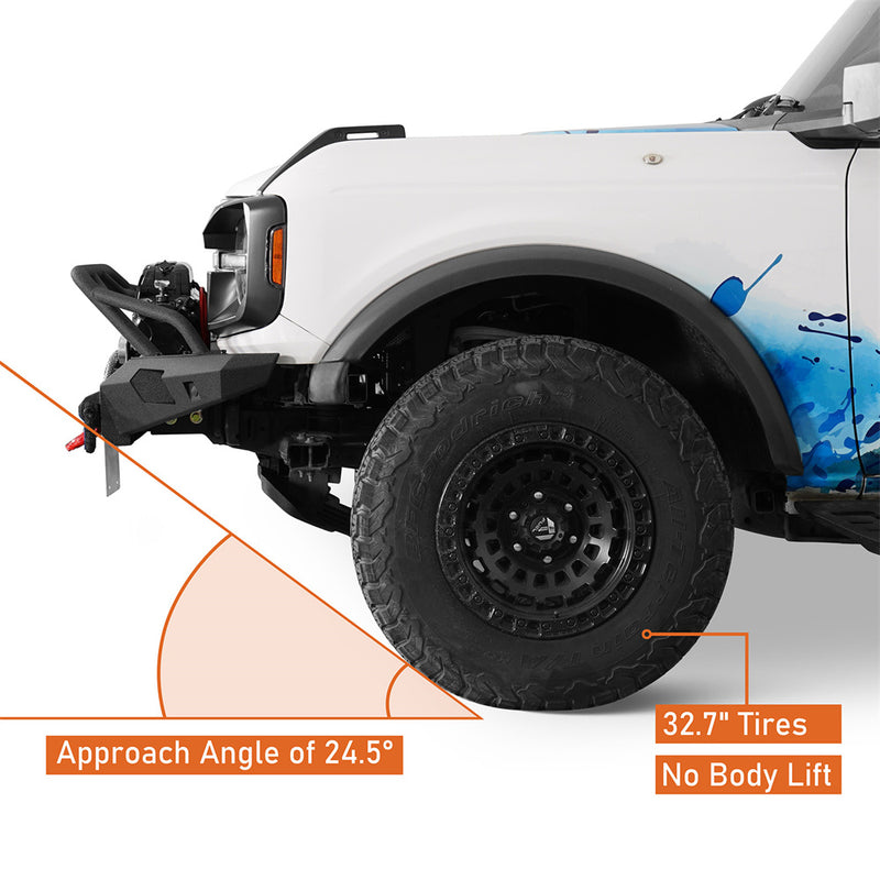Load image into Gallery viewer, Hooke Road Front Bumper with Tube Bar for 2021-2026 Ford Bronco b8942 9