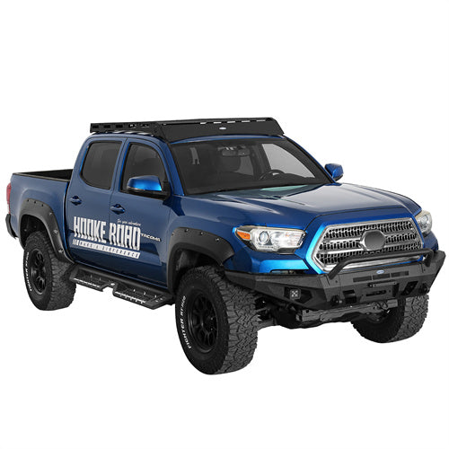Load image into Gallery viewer, Hooke Road Front Bumper with Winch Plate for 2016-2023 Toyota Tacoma b4233s 3