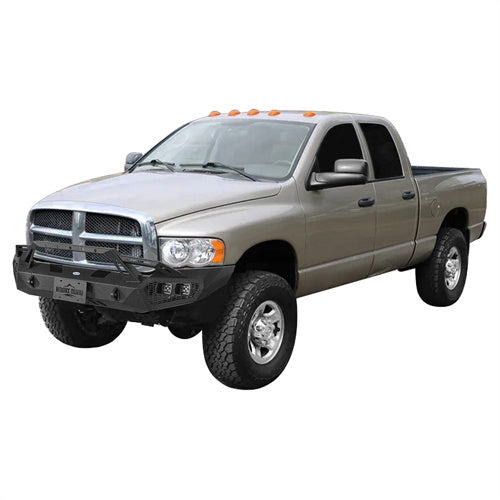 Load image into Gallery viewer, Hooke Road Front Bumper w/ Winch Plate & 4 × LED Lights for 2003-2005 Ram 2500 3500, Excluding Diesel Models b6466 3