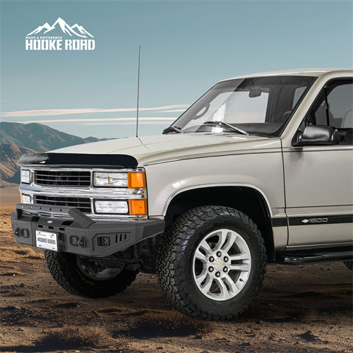 Hooke Road Front Bumper with Winch Plate for 1988-1998 Chevy C/K 1500 2500 3500 b9080 4