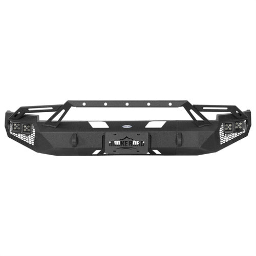 Hooke Road Front Bumper w/ Winch Plate & LED Spotlights for 2007-2013 Chevy Silverado 1500 2nd Generation b9034ab 4