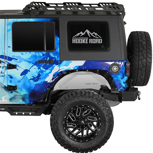 Load image into Gallery viewer, Hooke Road Front & Rear Aluminum Inner Fender Liners for 2007-2018 Jeep Wrangler JK b2122s 3