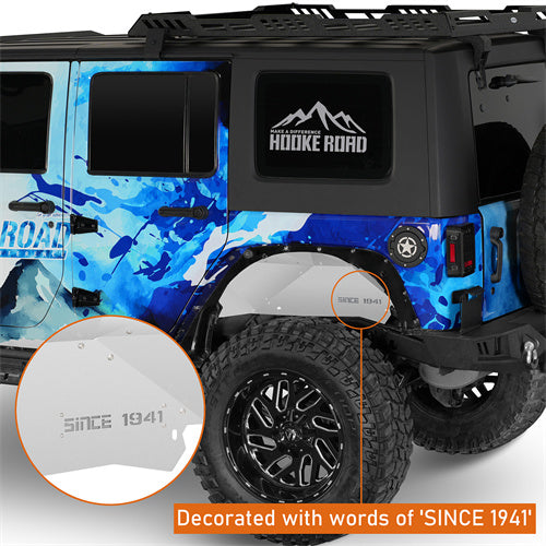 Load image into Gallery viewer, Hooke Road Front & Rear Aluminum Inner Fender Liners for 2007-2018 Jeep Wrangler JK b2122s 7