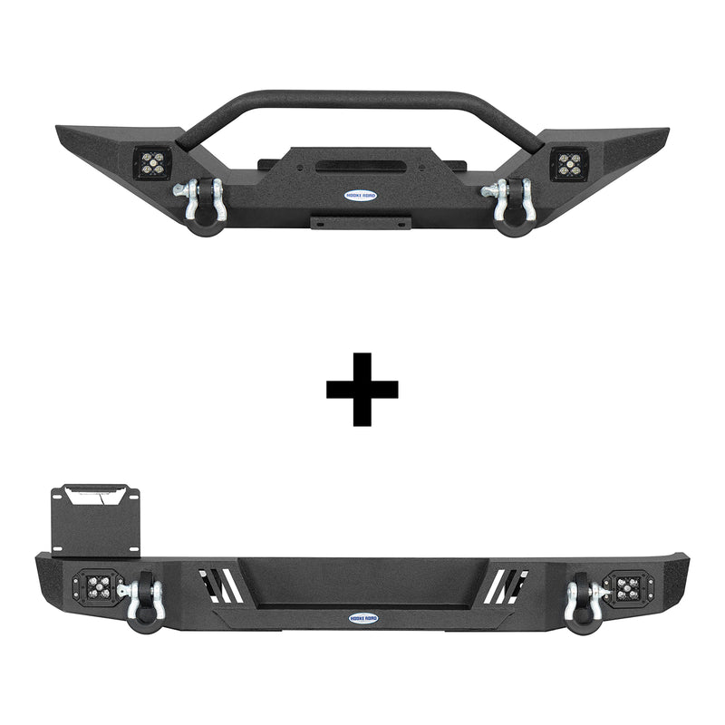 Load image into Gallery viewer, Jeep CJ Front & Rear Bumper w/ LED Lights (76-86 Jeep CJ-5 CJ-7 CJ-8 Scrambler) - Hooke Road