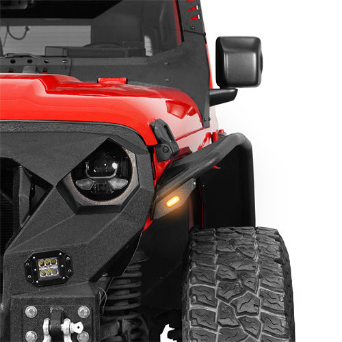 Load image into Gallery viewer, 2018-2023 Jeep JL Fender Flares Kit w/Signal Lights 4x4 Jeep Parts - Hooke Road b3053 22