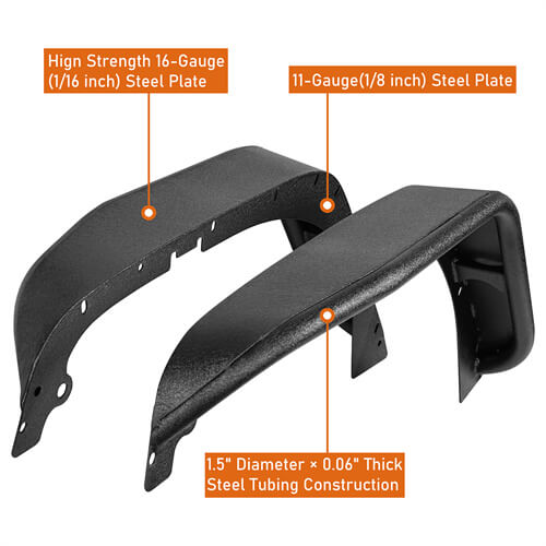 Load image into Gallery viewer, 2007-2018 Jeep JK Fender Flares Kit 4x4 Jeep Parts - Hooke Road b2086 15