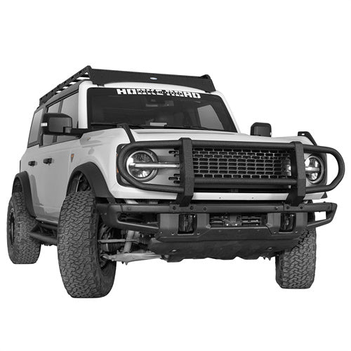 Load image into Gallery viewer, 2021-2025 Ford Bronco Full Grille Guard Front Brush Guard Hooke Road b8932s 2
