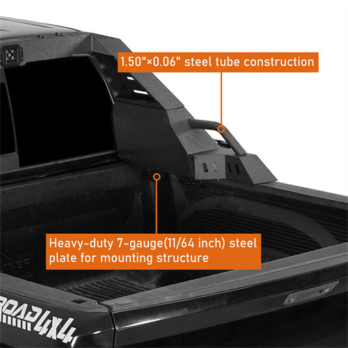 Full-Size Pickup Trucks Roll Bar Adjustable Truck Bed Roll Bar 4x4 Truck Parts - Hooke RoadFull-Size Pickup Trucks Roll Bar Adjustable Truck Bed Roll Bar 4x4 Truck Parts - Hooke Road B9910S 7
