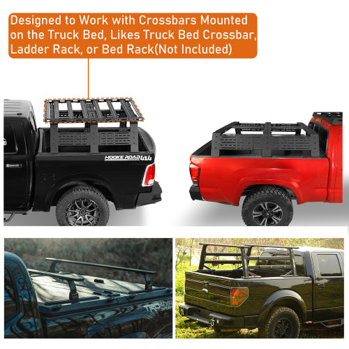 Load image into Gallery viewer, Hooke Road Truck Bed Rack Cargo Carrier for Full-Size Trucks Ford F-150 & Ram 1500 & Chevy Silverado 1500 & GMC Sierra 1500 & Toyota Tundra b9913 9