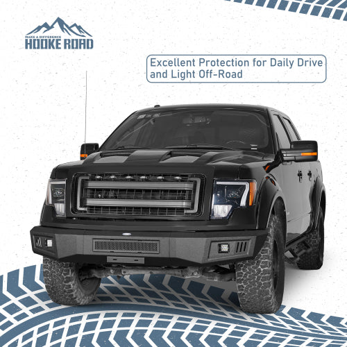 Load image into Gallery viewer, Hooke Road HR Guardian Ⅱ Full Width Front Bumper for 2009-2014 Ford F-150, Excluding Raptor b8212 6
