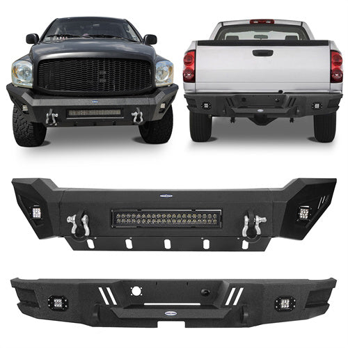 Load image into Gallery viewer, Hooke Road Full Width Front Bumper & Rear Bumper(06-08 Ram 1500) - HR