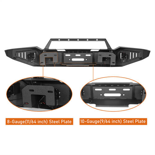 Load image into Gallery viewer, 2018-2020 Ford F-150  Full-Width Front Bumper w/ Winch Plate - Hooke Road b8255 15