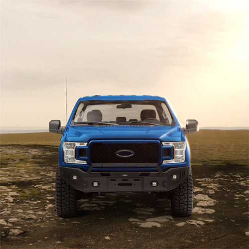 Load image into Gallery viewer, 2018-2020 Ford F-150  Full-Width Front Bumper w/ Winch Plate - Hooke Road b8255 4