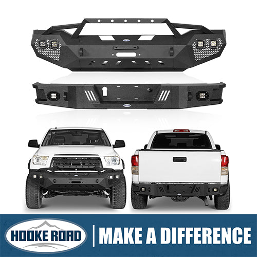 Load image into Gallery viewer, HookeRoad Full Width Front Bumper & Rear Bumper for 2007-2013 Toyota Tundra HookeRoad HE.5200+5206 1