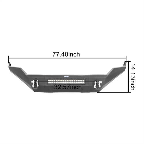 HookeRoad Dodge Ram Front Bumper & Rear Bumper for 2013-2018 Dodge Ram 1500, Excluding Rebel Products Hooke Road HE.6000+HE.6002 21