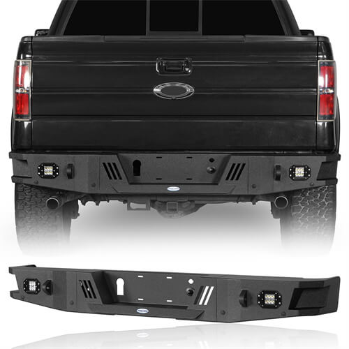 Load image into Gallery viewer, HookeRoad Front Bumper w/Grill Guard & Rear Bumper for 2009-2014 Ford F-150 Excluding Raptor b82008204 16
