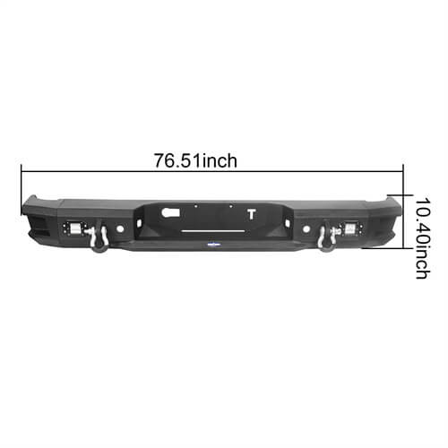 Load image into Gallery viewer, HookeRoad Full Width Front Bumper w/Winch Plate & Rear Bumper w/Hitch Receiver for 2007-2013 Toyota Tundra Hooke Road HE.5205+HE.5201 23