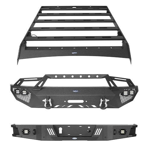 Load image into Gallery viewer, HookeRoad Ford F-150 Front Bumper / Rear Bumper / Roof Rack for 2009-2014 F-150 SuperCrew, Excluding Raptor Hooke Road HE.8205+8200+8204 2