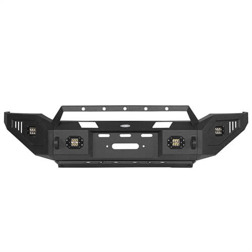 Load image into Gallery viewer, Textured Black Full Width Front Bumper w/ Winch Plate For 2007-2013 Toyota Tundra - Hooke Road b5211s 16