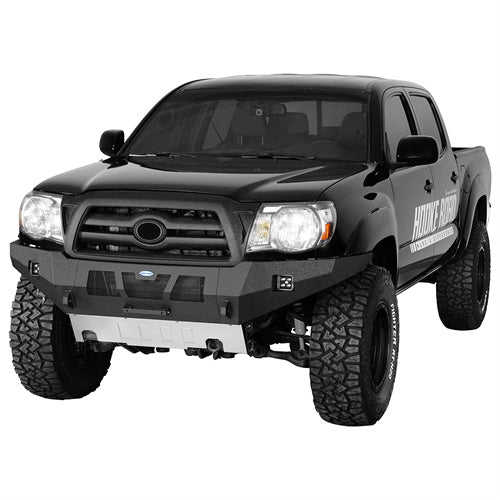 Hooke Road Full-Width Front Bumper with Skid Plate & LED Lights for 2005-2011 Toyota Tacoma b4038s 3