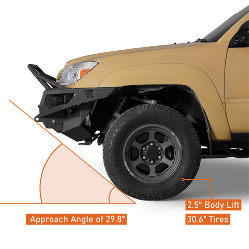 Load image into Gallery viewer, Hooke Road 03-09 Toyota 4Runner Full Width Front Bumper with Winch Plate b9858s 7