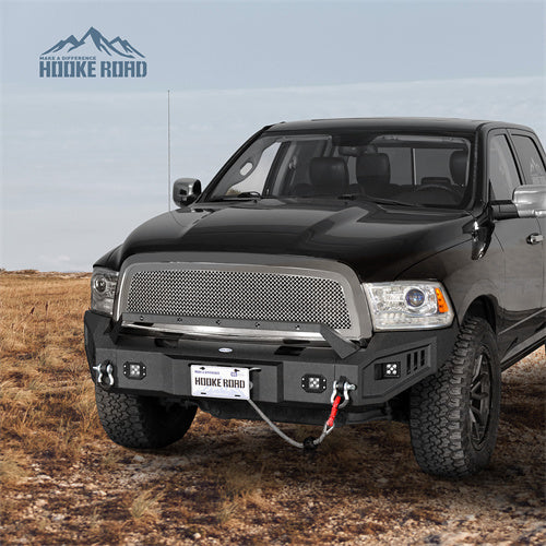 Load image into Gallery viewer, Hooke Road Full-Width Front Bumper with winch plate for 2009-2012 Ram 1500 b6202s 5
