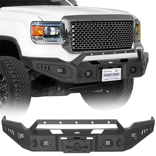 Load image into Gallery viewer, Hooke Road Full-Width Front Bumper w/ Winch Plate 2014-2015 GMC Sierra 1500 b9430 1