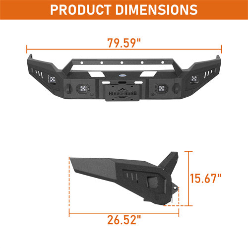 Load image into Gallery viewer, Hooke Road Full-Width Front Bumper w/ Winch Plate 2014-2015 GMC Sierra 1500 b9430 5