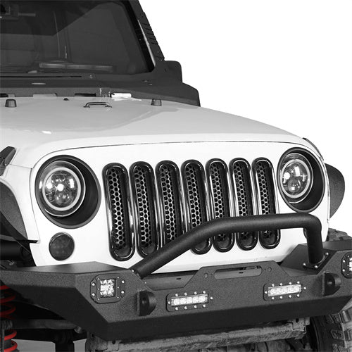 Load image into Gallery viewer, Hooke Road Headlight Cover Angry Bird Bezels Trim for 2007-2015 Jeep Wrangler JK mmr20110 3