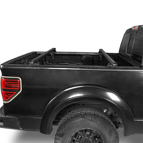 Load image into Gallery viewer, Hooke Road Heavy Duty Aluminum Truck Bed Rack Low Profile Adjustable Crossbars Rack for Trucks qt.10020 2