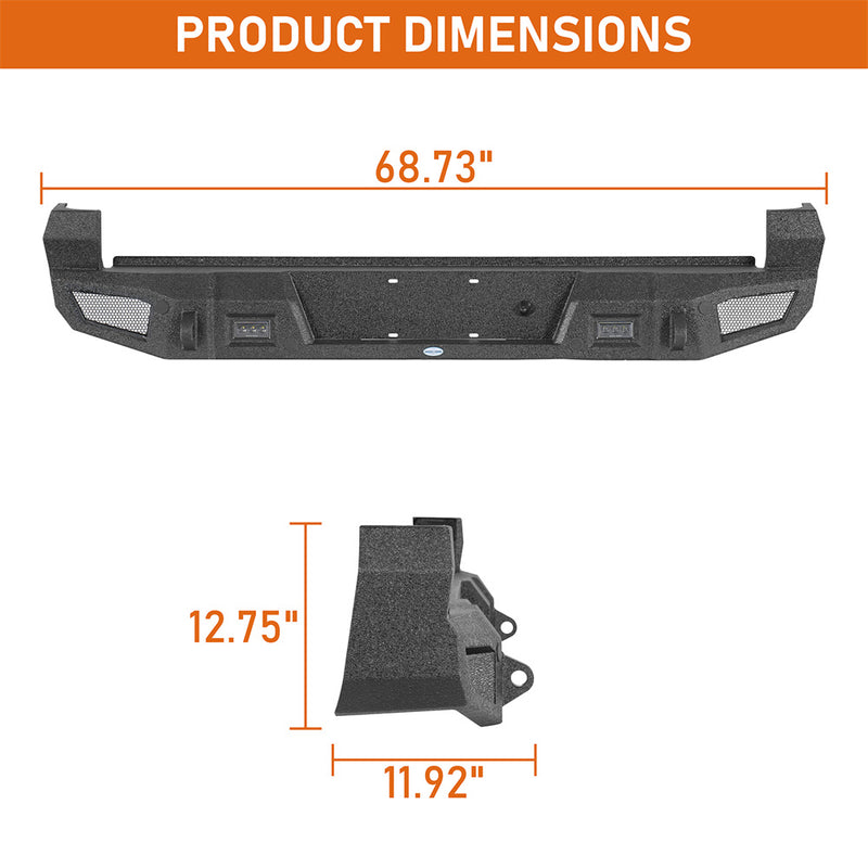 Load image into Gallery viewer, Hooke Road Heavy-duty Rear Bumper for 2016-2023 Toyota Tacoma
