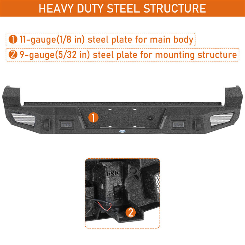 Load image into Gallery viewer, Hooke Road Heavy-duty Rear Bumper for 2016-2023 Toyota Tacoma