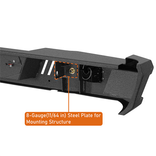 Load image into Gallery viewer, Hooke Road Heavy-duty Steel Rear Bumper for Chevy C/K 1500 2500 Fleetside 1988-1998 b9084 11