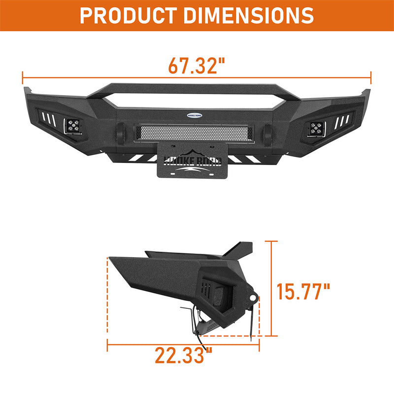 Load image into Gallery viewer, Hooke Road 1998-2011 Ford Ranger Front Bumper with Skid Plate b8822 5