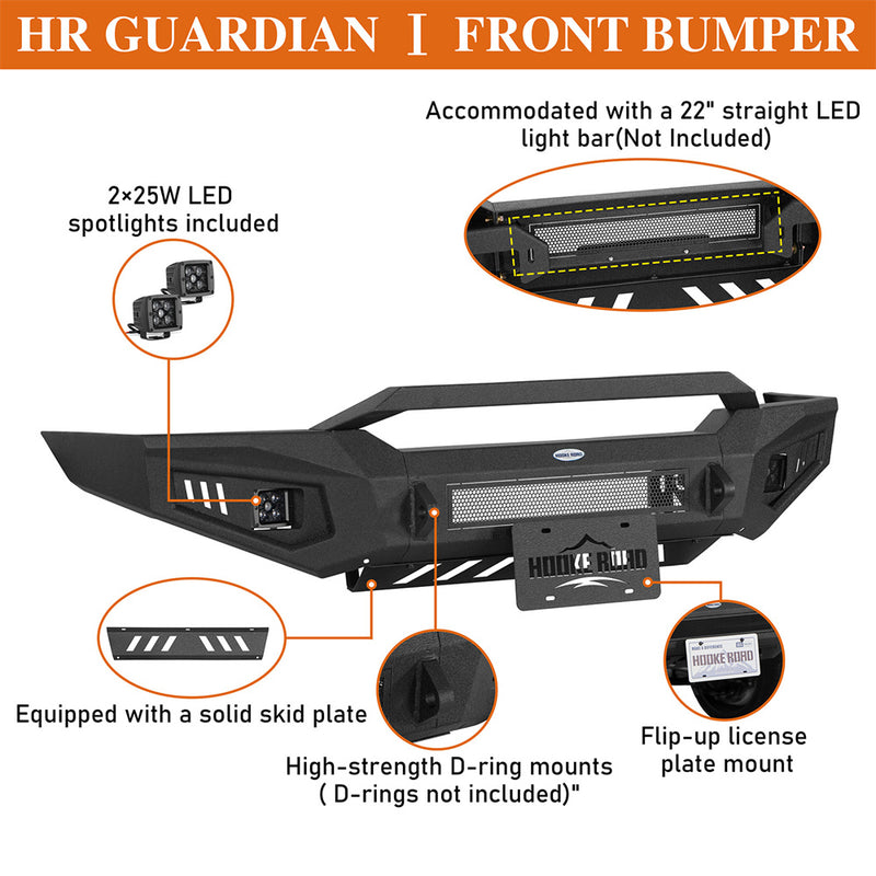 Load image into Gallery viewer, Hooke Road 1998-2011 Ford Ranger Front Bumper with Skid Plate b8822 6
