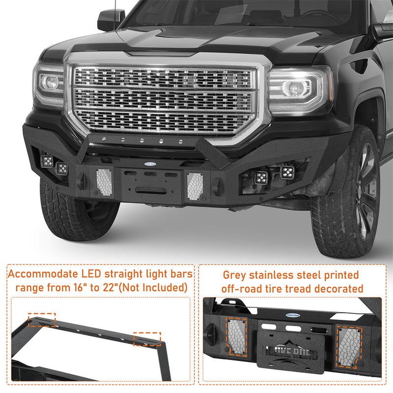 Load image into Gallery viewer, Hooke Road 2016-2018 GMC Sierra 1500 Full-Width Front Bumper b9471 9