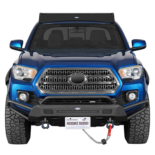 Load image into Gallery viewer, Hooke Road 2016-2023 3rd Gen Tacoma Front Bumper w/ Side Tube Guard b4229s 2