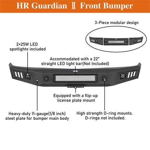 Load image into Gallery viewer, Hooke Road Steel Front Bumper for 1992-1999 Chevy Suburban Tahoe & GMC Yukon b7231s 12