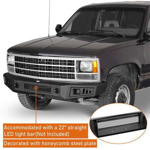 Load image into Gallery viewer, Hooke Road Steel Front Bumper for 1992-1999 Chevy Suburban Tahoe & GMC Yukon b7231s 9