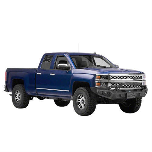 Load image into Gallery viewer, Hooke Road Front Bumper with Winch Plate for 2014-2015 Chevy Silverado 1500 b9037ab 3