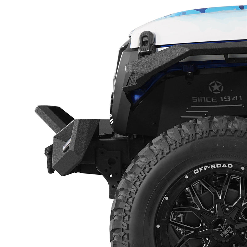 Load image into Gallery viewer, Hooke Road Jeep Wrangler JL & Gladiator JT Aftermarket Front Bumper with Winch Plate b3090 3