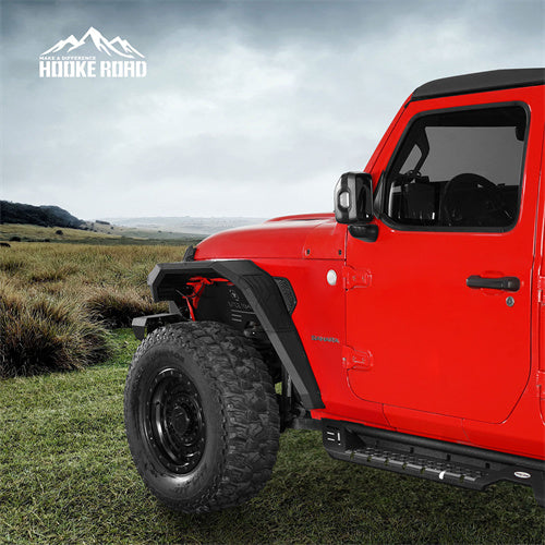 Load image into Gallery viewer, Hooke Road Aluminum Front Fender Flares for Jeep Wrangler JL 2018-2024 & Gladiator JT 2020-2024 b3076s 5