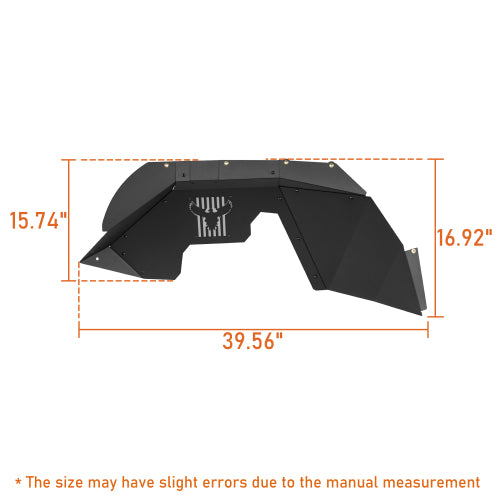 Load image into Gallery viewer, Hooke Road Aluminum Front Inner Fender Liners for 2007-2018 Jeep Wrangler JK b2117s 8